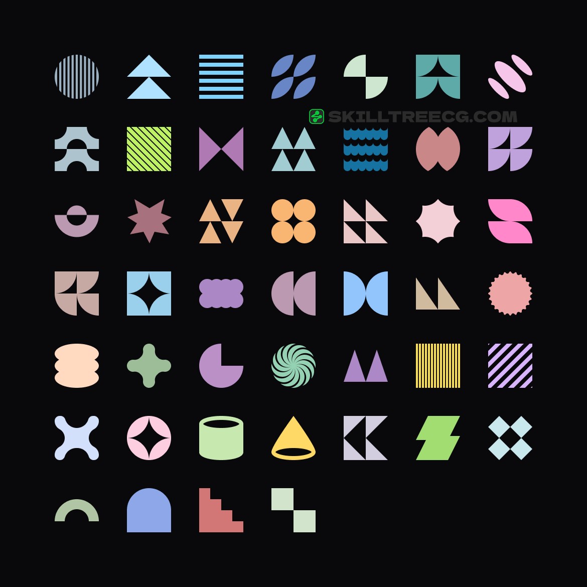 图片[3]-Geometric Shapes and Patterns Elements（861652）-技能树